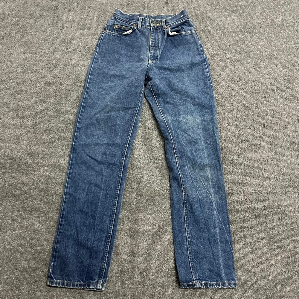 Lee Jeans Womens Size 25 Blue High Waisted Straight Leg Classic Denim Casual